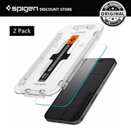 New Original Spigen Tempered Glass Screen Protector Designed for iPhone 14 Pro Max / 14 Plus / iPhone 13 Pro Max / iPhone 12 Pro Max tR EZ Fit Transparency Sensor Open (2 Pack)