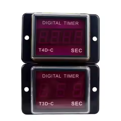 T3D-C Digital Timer 220V T4D-C 999S 99.9S Two-Stage Time Counter Time Relay With Socket