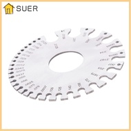 SUER Thickness Gauge, Round Dual Sided Design Metric and Imperial Scales Round Wire Gauge, Non-Ferro