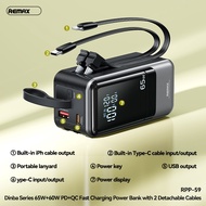 🔥 REMAX POWER BANK RPP-59 MINI SIZE  65W+60W  FAST  CHARGING 🔥 POWER BANK 20000MAH  📍 65W +60W FAST 