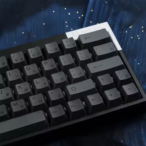 Minimalist Black Japanese Cherry Profile Keycap Pbt Thermal Sublimation for Mechanical Keyboard Key 