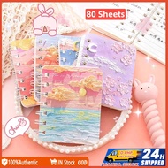4 books/set A7 Student Notebook cute style coil book spiral School Stationery office Supplies