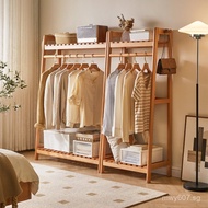 Bedside Clothes Rack Floor Storage Rack Bedside7K All Solid Wood Clothes Rack Hanging Rack Bedroom R