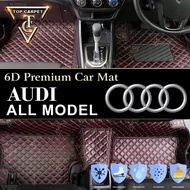 Top Carpet [ AUDI LIVE ] Top Carpet VIP 6D PU Leather Mat For A5 A6 HYBRID AUDI A8L S5 Karpet Kereta