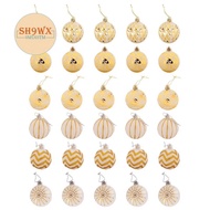 30Pcs Christmas Tree Decor High Qulity White Gold Ball Ornament Bauble Party Hanging Ball for Home C