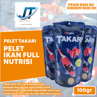 TAKARI 1mm Makanan Ikan Hias Mas Koi Louhan Cupang Manfish dll (100gr)