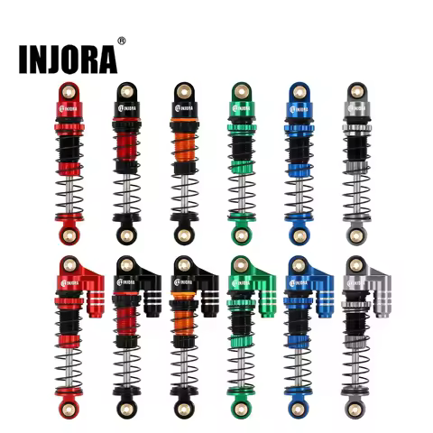 INJORA 39MM Aluminum Threaded Shock Absorber Oil Damper for 1/24 RC Crawler Car Axial SCX24 C10 JLU 