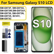 Screen For Samsung Galaxy S10 G973F G973U G973N G9730 LCD Display Touch Screen Digitizer with Frame 