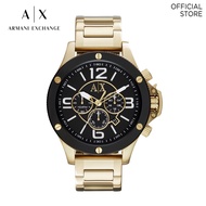 Armani Exchange Men Chronograph Watches ( AX1511 ) - Quartz, Gold Case, 48 MM Round Dial,  Gold Stai