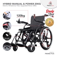 Fresco Electric Wheelchair FR05MD (Turbo) – Hybrid Manual & Power, Lightweight 20 kg, 200W