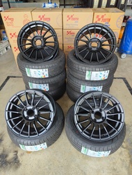 RS05 ขอบ15 กว้าง7 ET35 4/100 Matt Black Flow Forming (ล้อเบาแข็งแรง)