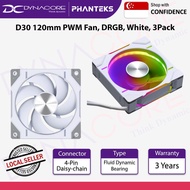 Phanteks D30 120mm PWM Fan, DRGB, White, 3Pack