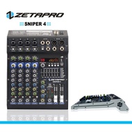 Mixer Audio 4channel Zetapro Sniper 4 Mixer Zetapro Sniper-4 Sniper4 Original