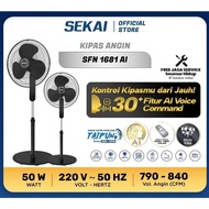 Sekai SFN 1681 AI 16 Inch Standing Fan - AI Voice Command & Remote (50W) SFN1681 AI