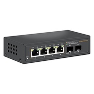 2.5G Unmanaged Ethernet Switch with 4 x 2.5G Base-T Ports and 2 x 10G SFP Uplink Port, Compatible wi