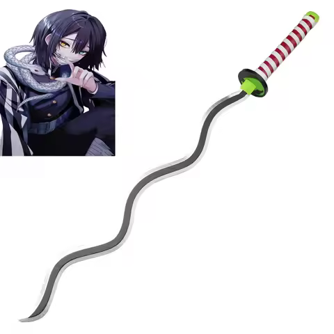 Cosplay Iguro Obanai Demon Slayer Bamboo Assembled 40inch Kimetsu no Yaiba Katana Sword 100cm Model