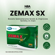 Mega Zemax SX, 30 Capsules (1 box) for Boost Testosterone, Strength and Performance (100% Authentic)