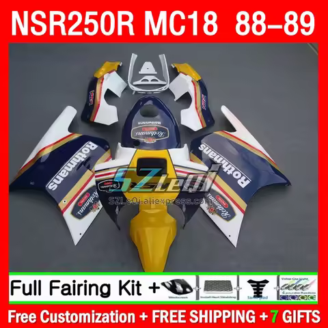 Fairing For HONDA NSR250R NS250 Rothmans Blue NSR 250 R NSR 250R 38Q1.4 MC16 MC18 PGM2 NSR250RR 1988