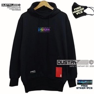 Sweater Hoodie Pria DUSTRY 01 RAINBOW Korea Keren Anime Hitam Oversize Switer Hudi Hoodie Laki Perem