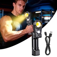 MXFASHION Gym Lamp, 180° Foldable 2-Color Light Source Magnetic Lighting, Work Lamp Magnetic Base Mu