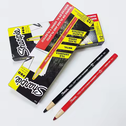 12pcs Sharpie PEEL-OFF Color Pencils Marker China Marker Paper Roll Crayon Marks on Metal Glass Easi