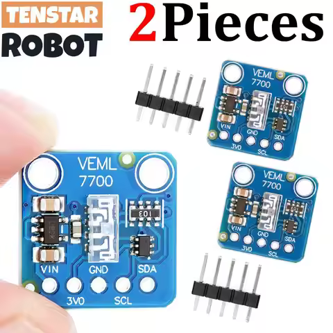 TENSTAR 2pcs VEML7700 Ambient Light Sensor Module 120k Lux Light measuring Sensor Board 3.3V 5V I2C 