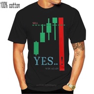 [100% Cotton] ใหม่ เสื้อยืดแขนสั้น คอกลม ผ้าฝ้าย 100% พิมพ์ลาย Novelty Investment Day Trade Scalper 