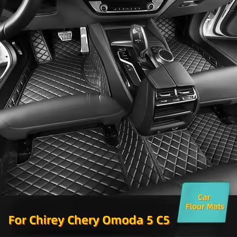 Custom Full Coverage Leather Car Floor Mats For Chirey Chery Omoda 5 C5 Fownix FX 2022 2023 2024 Acc
