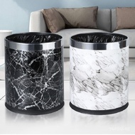 Marble Pattern 10L Trash Can Bin Diameter 23Cm Height 27Cm Waste Bins / Nordic Ins Round Trash Can F