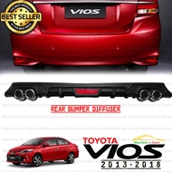 Toyota Vios 2013-2018 3RD GEN SUPERMAN Rear Bumper Lip Diffuser (Matte Black)