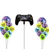 15pcs Fortnite Latex Balloon Gamepad Balloons Children's Birthday Party Decorations