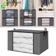 DUCKIHOGAN Foldable Storage Box, Transparent Window Non-woven Fabric Clothes Storage Bins, Sundries 