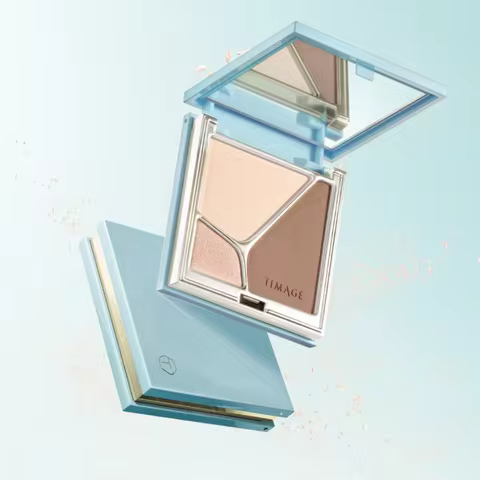 TIMAGE Travel Size Master Matte Highlighter Powder Palette Mini 6g High Gloss Repairing Palette