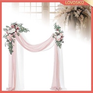 [Lovoski2] 2x Wedding Arch Flowers Garland Greenery Farmhouse Wedding Aisle Decoration