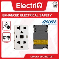 Electriq | Royu Plano Series Duplex GFCI Outlet White - RMO10