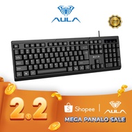 AULA AK205 Wired Keyboard for PC Laptop keyboard Kit Bundle USB Plug And Play