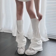 Bubble Socks y2k Pile Leg Cover y2k Summer Solid Color Flared Hole Shoes Elastic Calf yk1