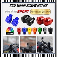 Motorcycle Scooter Rearview Mirror Seat Screw Bolt Decorative Cap M8 M10