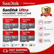 SanDisk Micro SD Card Original 128GB 256GB 512GB 1TB Kad Memori A1 Class 10 Untuk Telefon Kamera