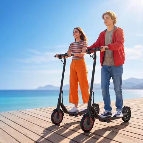 Electric Scooter for Adults & Teens, 350W Powerful Motor,8.5" Solid Tyre,19 Mph Top Speed,16 Miles L