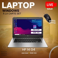 (Refurbished) HP 14 G4 Windows Laptop / 14" inch Display / Intel Celeron / 4GB RAM / 16GB SSD / Wind