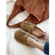 fur fur shoes brown