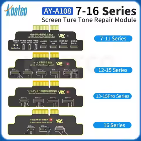 AY A108 True Tone Board For iPhone 7-12 Series 13 15 16Pro Max Mini True Tone Original Screen Copy D