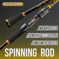 SEASIR SYNCO 6-10kg High Strength Fishing Rod 6’-8’feet Long Cast Ceramic Guide Rings Carbon Fabric 