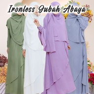 Jubah Abaya Mecca Exclusive Baju Umrah Muslimah Ironless kaftan Baju Muslimah Dress Jubah Labuh Iron