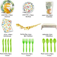Dinosaur Party Set Birthday Party Set Disposable Paper Plate Paper Cup Tissue Dinosaur Party Decorat