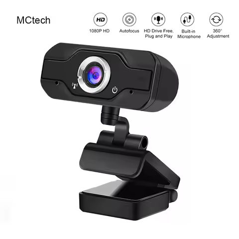 Full HD Webcam 1080P 60fps Laptop Computer PC Web Cam Camera Built In Microphone For Video Calls Con