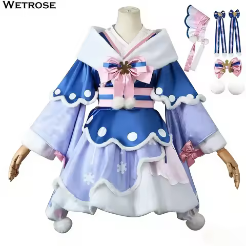 【Wetrose】In Stock Snow Miku 2023 Cosplay Costume Yuki Dress Full Set Wig Halloween Christmas Xmas