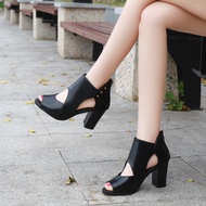 [Plus Size 42] Women Elegant Kasut Perempuan Heels Sandals Plus Size 42