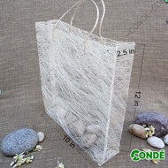 Abaca Sinamay Souvenir Gift Bag 10x4x12 inches 10 pcs Plain Natural Color Welcome Bag Wedding Tote N